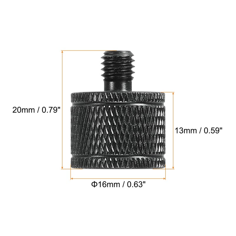 sourcing map Microphone Stand Adapter M8 Female to M6 Male