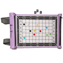 TNT Laser Works Sage Stones | Strategic Dice Game for 2-6 Players | Leather Roll Up Scroll | Lavender