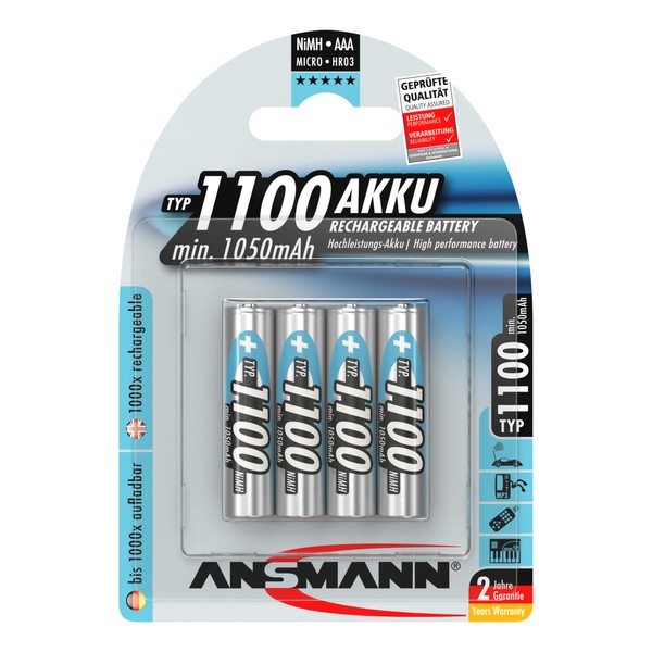 Ansmann 1100 mah AAA Rechargeable Batteries