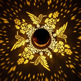 2Pack Hummingbird Solar Lanterns Outdoor Waterproof Birthday Gifts for Women Mom Grandma Metal Solar Decorative LED Lantern Outside for Garden Decor, Yard, Patio, Porch, Backyard, Pathway, Landscape