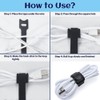 (100Pack- 8inch) Longer Reusable Cable Ties|Cable Tie|H HOME-MART Cable Straps