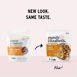 Purely Elizabeth, Honey Almond, Ancient Grain Granola with Probiotics, Gluten-Free (3 Ct, 8oz Bags)