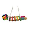 Set of 10 Colorful Pet Toy Wooded Swing Handmade Rattan