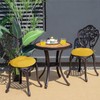 downluxe Bistro Chair Cushions for Patio Furniture, Water-Resistant Round Outdoor