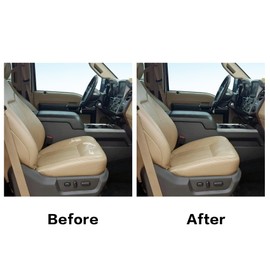 Priprilod Tan Leather Passenger Side Bottom Replacement Seat Cover Compatible with Ford F150 F250 F350 F450 F550 Lariat 2011 2012 2013 2014 2015 2016