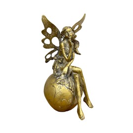 18cm Tall Fairy on Ball Ornament Collectable Figurine Statue Home Decor Living Room Angel
