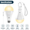 Brightown E26 Rechargeable Light Bulb with Remote and Timer, Battery