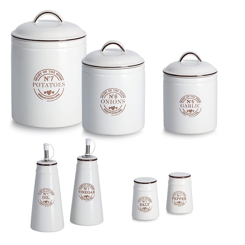 Zeller Onions 19363 Storage Container 1620 ml Ceramic White Approx.