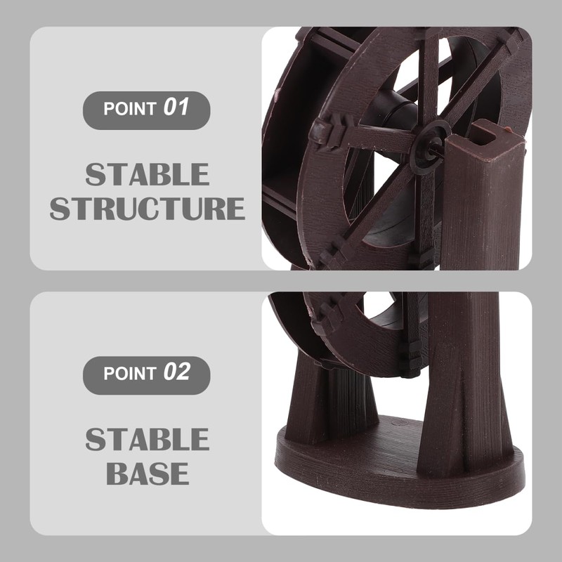 STOBAZA Miniature Water Wheel Fountain for Indoor Outdoor Use Tabletop