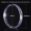 Hicarer 25mm Coin Holder Capsules Clear Round Plastic Coin Container
