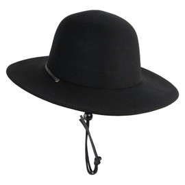 Jeanne Simmons Round Crown Wool Felt Hat (US, Alpha, Large, Black)