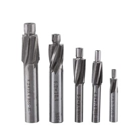 Atyhao [Set of 5 & M3-M8] End Mill, End Mill Cutter, Countersunk Drill Bit, End Mill Cutter, CNC Cutter Bit, Drill Milling Bit, HSS-AL High Speed Steel, Milling Drill Bit Tool