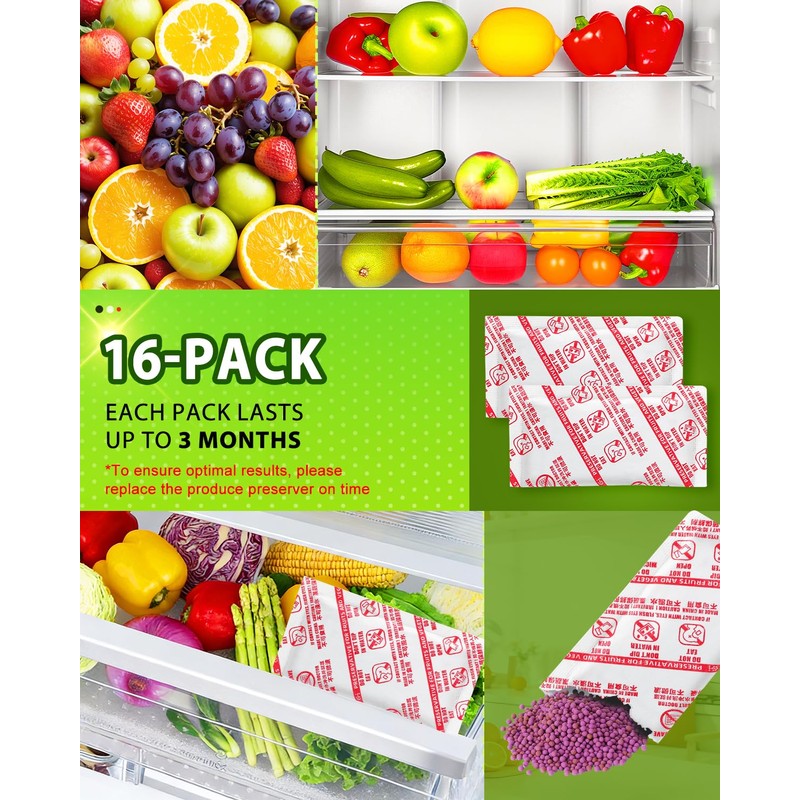 PROKITCHEN 16 Pack Ethylene Gas Absorber Refills Fit for OXO