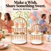 Gold Bird Cage Cupcake Stand Set, 2-Piece 3-Tier and 2-Tier