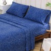KACEMOO Bed Sheets King Size Navy Blue Paisley Sheets Printed