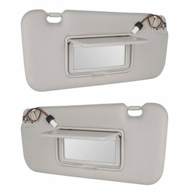 YOUXMOTO Grey Sun Visor for Nissan Murano 2009 2010 2011 2012 2013 2014, Left Driver and Right Passenger Side, Replaces# 96401-1AA1B 96400-1AA1B, with Vanity Mirror & Light 1 Pair