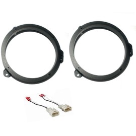 2X 6.5" Front Door Car Stereo Speaker Install Mount Bracket Plates + Speaker Wire Harness -Made for Subaru: 2016 2017 2018 2019 2020 2021 WRX and WRX Sti