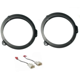 2X 6.5" Front Door Car Stereo Speaker Install Mount Bracket Plates + Speaker Wire Harness -Made for Subaru: 2016 2017 2018 2019 2020 2021 WRX and WRX Sti