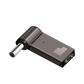 100W PD Charge Converter, Type C Female to Male 4.5x3.0mm Aluminum Alloy Shell Fast Charging Adapter for Laptop