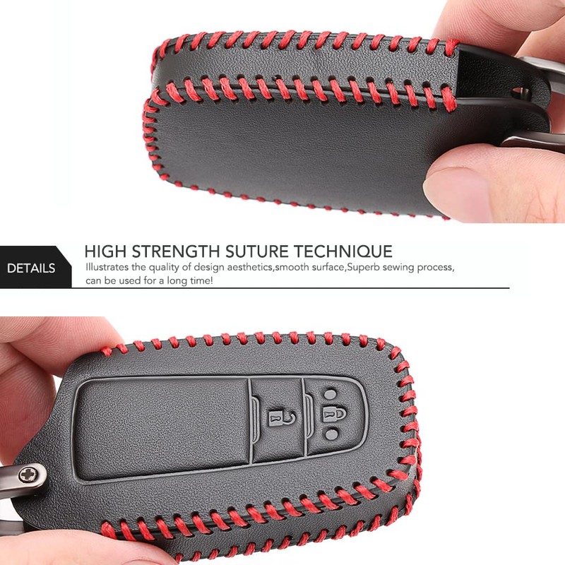 ontto Premium Leather Car Key Cover Fit for Toyota CHR