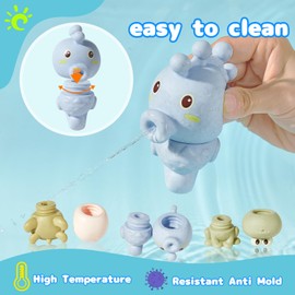 Mold Free Animal Bath Toys for Toddlers/ Infants 6 - 12- 18 Months, Non Toxic Baby Bath Toys, Bath Toys for Kids Ages 1-3