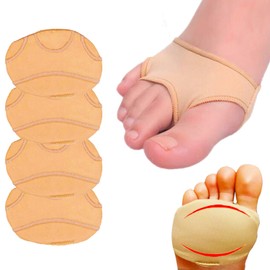Metatarsal Pads with Gel Forefoot Cushion for Men and Women, Pack of 4 Mortons Neuroma Pads Bunion Cushion Pads for Hard Skin Calluses Arthritis Metatarsal Gel Sleeves
