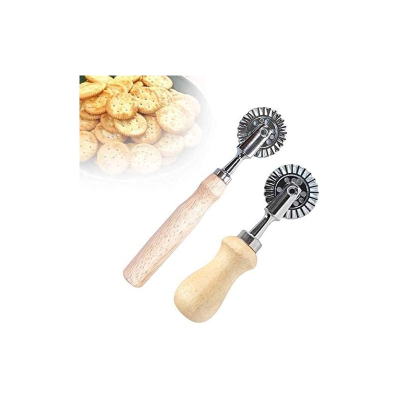 Pie Cutter Stainless Steel Raviolica Cutter Stamp Roller Wheel Round