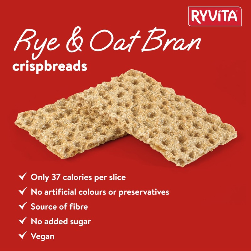 Ryvita Rye and Oat Bran Crispbread 250g