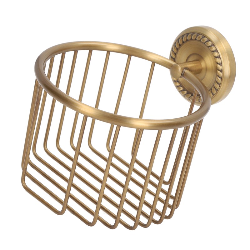 Hollow Out Toilet Paper Holder Antique Rust Proof Wall Mounted