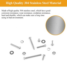 105 Pieces M2 x 16mm Button Head Socket Cap Screws, Thread Pitch 0.4mm, Sutemribor M2 Screws, 304 Stainless Steel, Fully Threaded, Silver