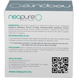 Neopure Shampoo Sólido desvanecedor de canas con Menta (Barra 55 grs)