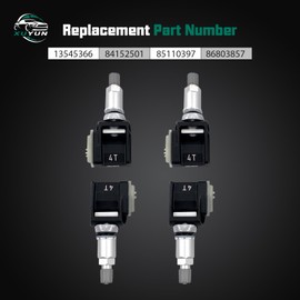 4PCS TPMS Sensors, 86803857 Trailer Tire Pressure Monitoring, Compatible with 2020-2025 GMC Sierra 2500 HD/3500 HD/1500, 2021-2025 Yukon, 2020-2025 Chevy Silverado 1500/2500HD/3500HD/, 2021-2025 Tahoe