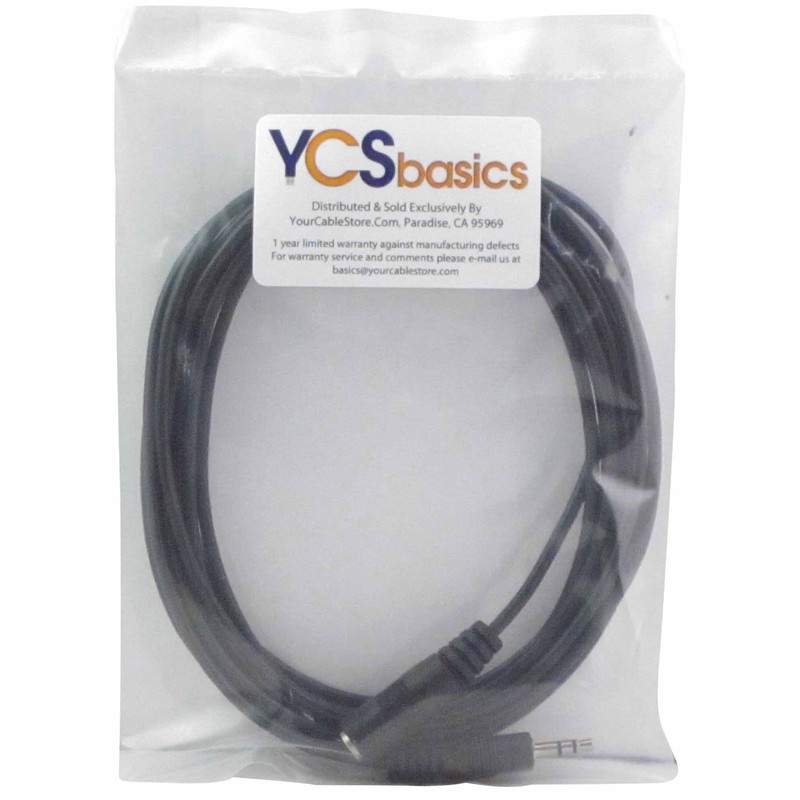 YCS basics 12 Foot 3.5mm Stereo Headphone/AUX Extension Cable Male/Female