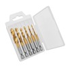 Gunpla 6pcs Tap Drill Bits Set, Durable Titanium Coated HSS