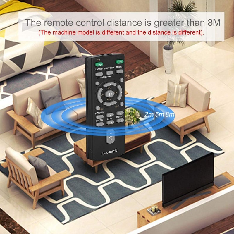 Remote Control, Black ABS Sound Bar Remote Control Replacement for