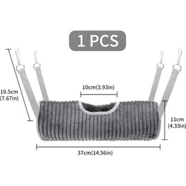 Hamster Hanging Tunnel Ferret Hammock Bed Guinea Pig Tunnel Bed Small Animal Hammock Winter Warm Rat Hanging Bed Pet Tunnels and Tubes Toy Hamster Hideout Tunnel for Cage Squirrel Chinchilla Small Pet