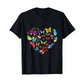 Butterfly heart Butterflies lover lepidopterist men women T-Shirt