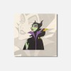 Unbranded Maleficent Cartoon Head 4'' X 4'' Square Wooden Coaster