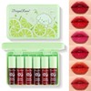 6 Colors lemon Lip Tint Stain Set, Korean Velvet Lip