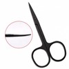 Eyebrow Trimming Stainless Steel Scissors Black 6ea
