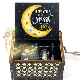ukebobo I Love You to The Moon Music Box Gift, U R My Sunshine Music Box, Love Romantic Gift, Anniversary Valentine Birthday Wedding for Lover Boyfriend Girlfriend Husband Wife-561