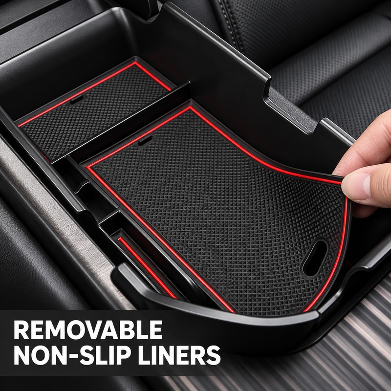 Center Console Armrest Storage Tray Organizer for Toyota Camry XV70
