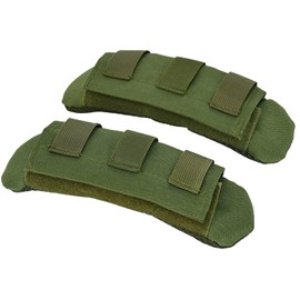 2 Pack Detachable Vest Shoulder Strap Pads Fit 2'' (Maximum 2.5'') Sling Bags Guitars Backpack Messenger Bag Shoulder Straps Comfort Soft Cushion Strap Pads for FCPC JPC Vests (Green)
