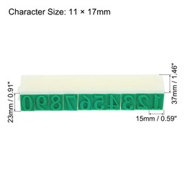 PATIKIL Detachable Number Stamp, 17mm Plastic 9 Digits Font Size 1 Numeral 0-9 Combination Set for Card Tag Scrapbook Craft Making Teaching