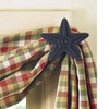 (Black) - Park Designs Cast Star Curtain Hooks, Black, Set