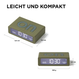 Lexon LR158O4 Digital Alarm Clock Flip Mini Orange