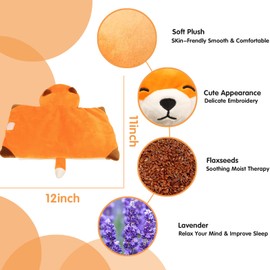 Heat Cushion / Stuffed Toy "Fox" Millet Lavender Filling 30 cm 850 g