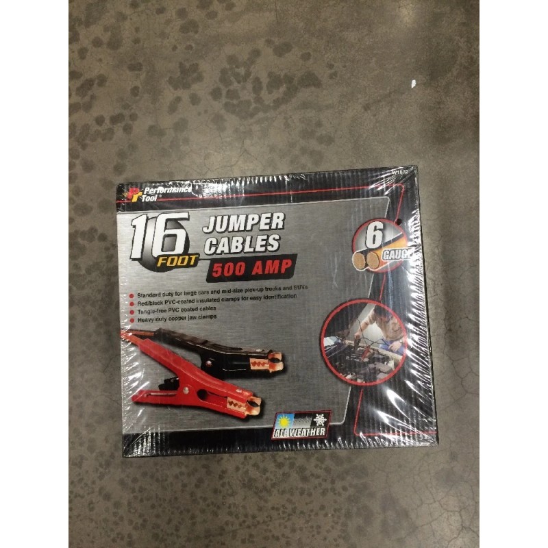 tools Performance Tools W1672 16 Foot Jumper Cables 500amp Max