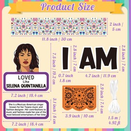 Qimgic Hispanic Heritage Bulletin Board - 92pcs Spanish Cutout with Banner Decor Set, National Hispanic Heritage Month Chalkboard Classroom Wall Accents Ideas Kits for Latin American Party Supplies