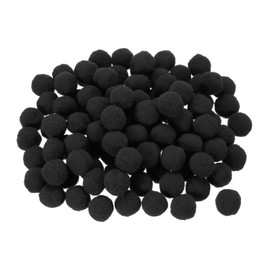 sourcing map Pom Felt Balls Felting Fabric 2cm 20mm Black for Home Crafts Project DIY Pack of 100